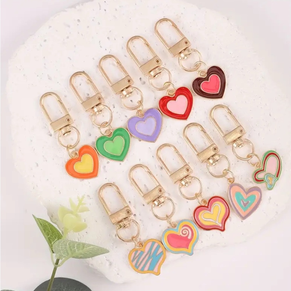 Heart Keychain - Purse Charms 2 pc Set - Picture 3 of 3